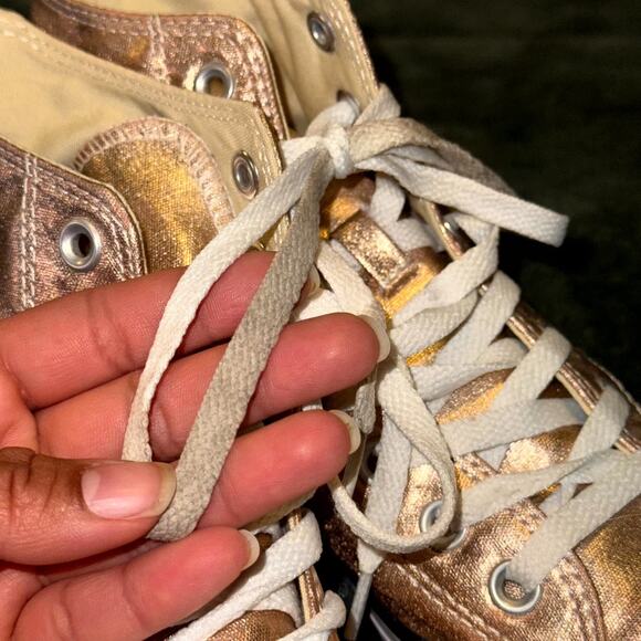Converse Chuck Taylor All Star Hi Unisex Sneakers M6.5/W8.5 Gold Shoes 154034F - Picture 8 of 8